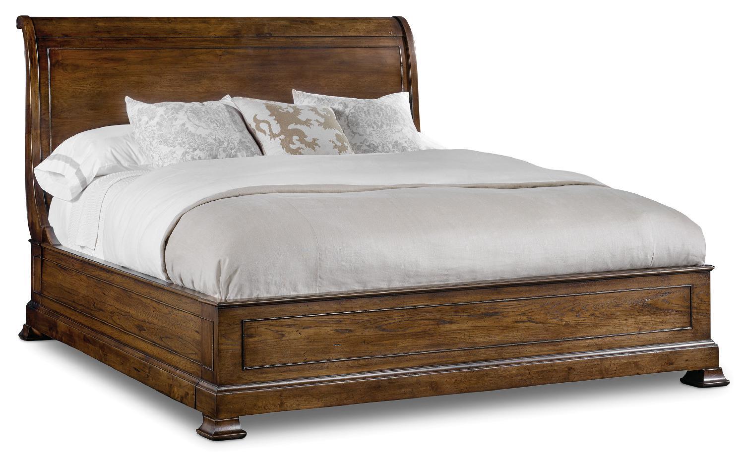 Archivist Sleigh Bed with Low Footboard
