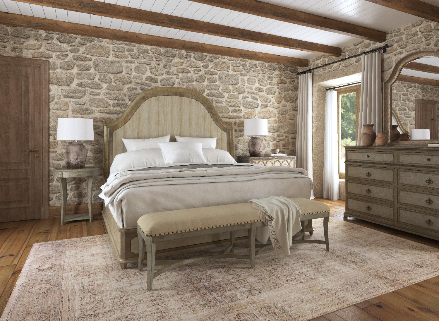 Alfresco Lauro Panel Bed with Metal
